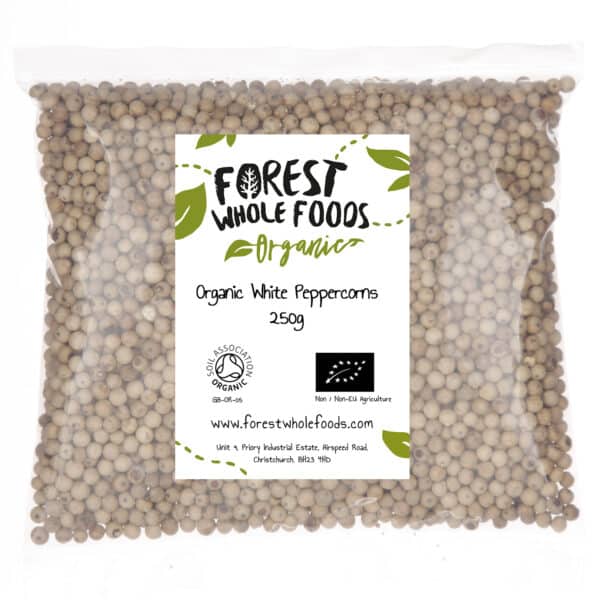 organic white peppercorns 250g