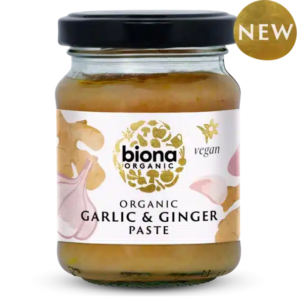 biona organic garlic and ginger paste 130g