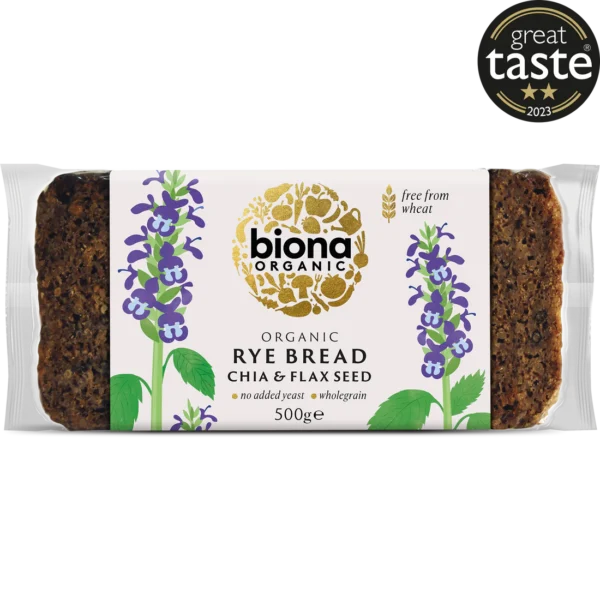 Biona Organic Rye Bread Chia & Flax 500g