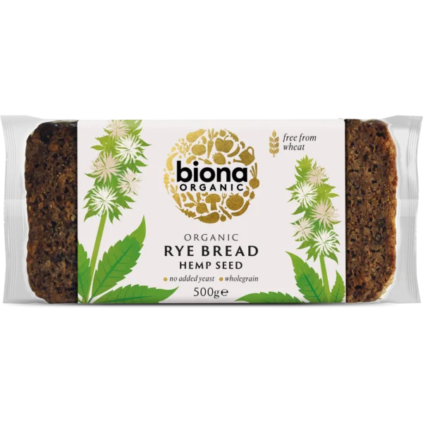 Biona Organic Rye Bread Hemp Seed 500g