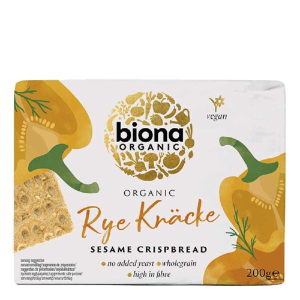 Biona Organic Rye Knäcke Sesame Crispbread 200g