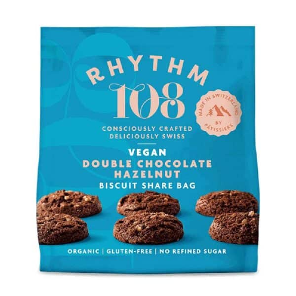 Rhythm 108 Organic Double Chocolate Hazelnut Biscuits 135g