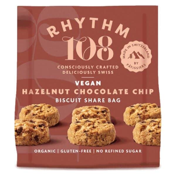 Rhythm 108 Organic Hazelnut Chocolate Chip Biscuits 135g