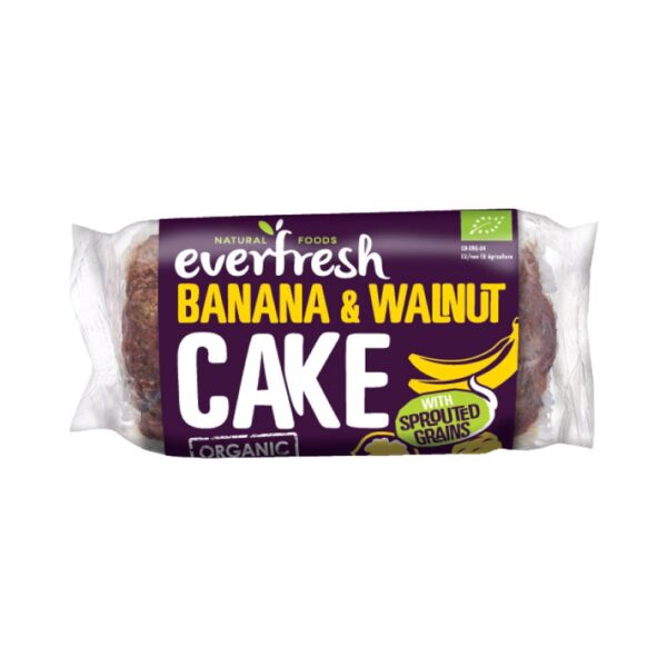 Everfresh Organic Banana & Walnut With Sprouted Wheat Grain Cake 350g