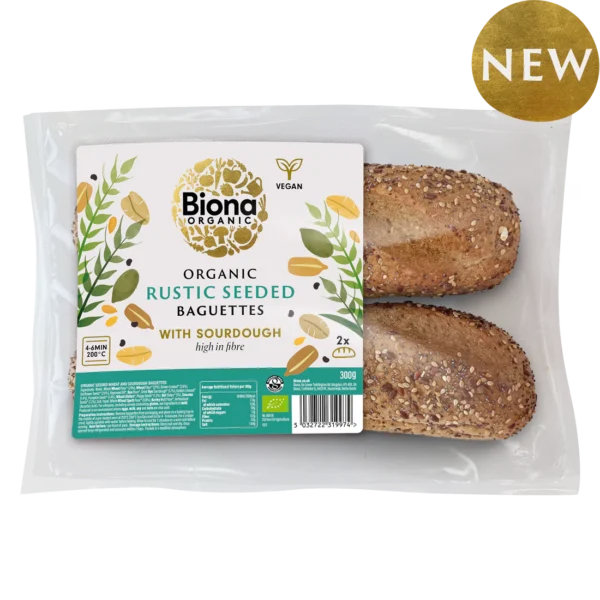 Biona Organic Rustic Seeded Sourdough Baguettes 300g