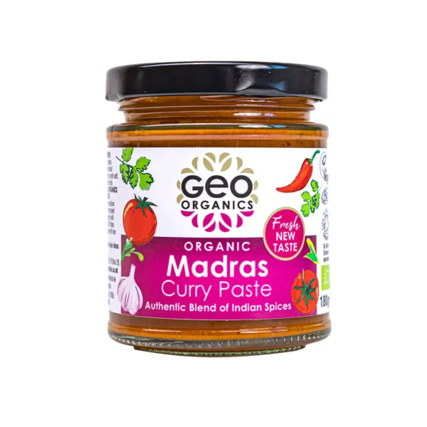 Geo Organics Organic Madras Curry Paste 180g